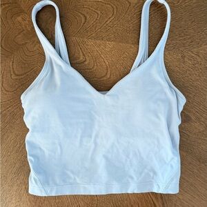 Lululemon Athletic Women's Light Blue Align Tank Top - Size 2